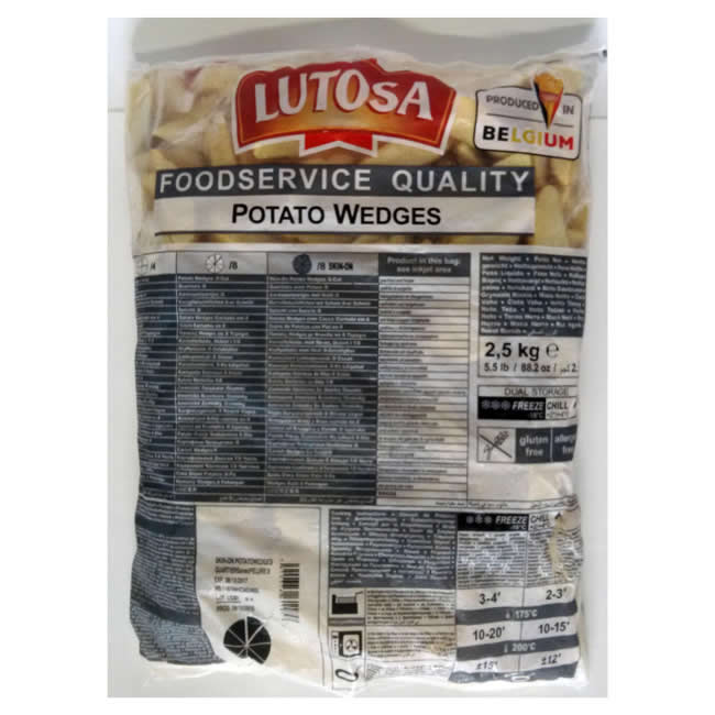 BATATA RUSTICA WEDGES LUTOSA PCT 2,5KG