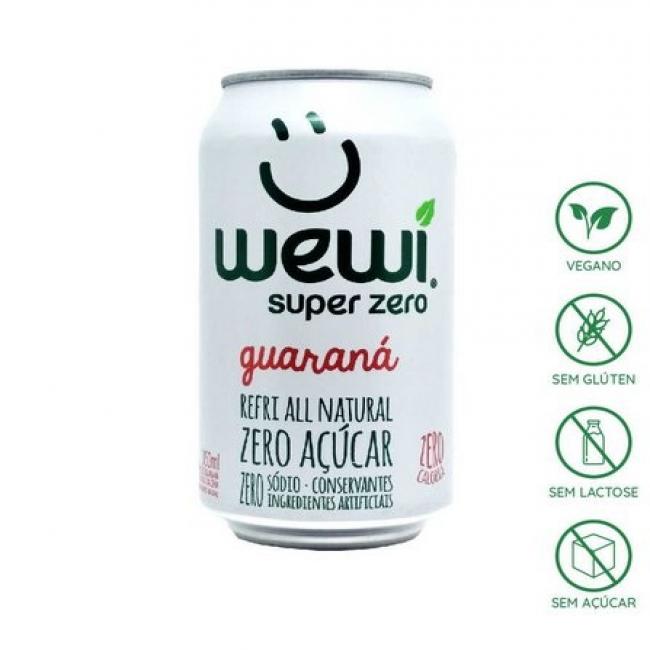 REFRIGERANTE ZERO GUARANA WEWI LT 350ML 12 UNIDADES